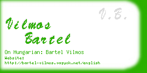 vilmos bartel business card